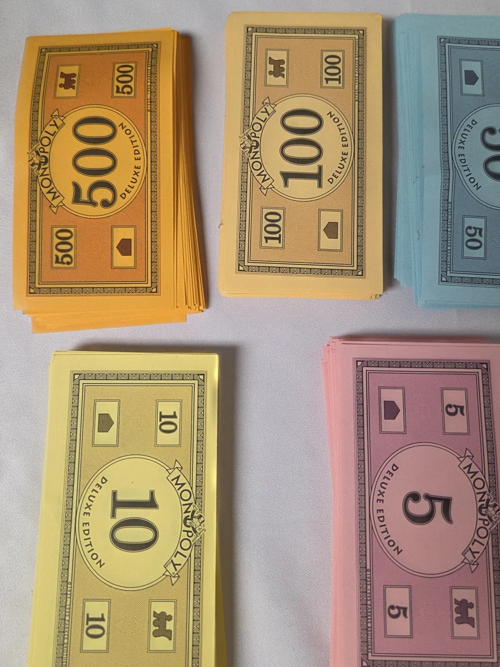 Monopoly Deluxe Edition Money Currency Only - 1998 Replacement Parts Pieces